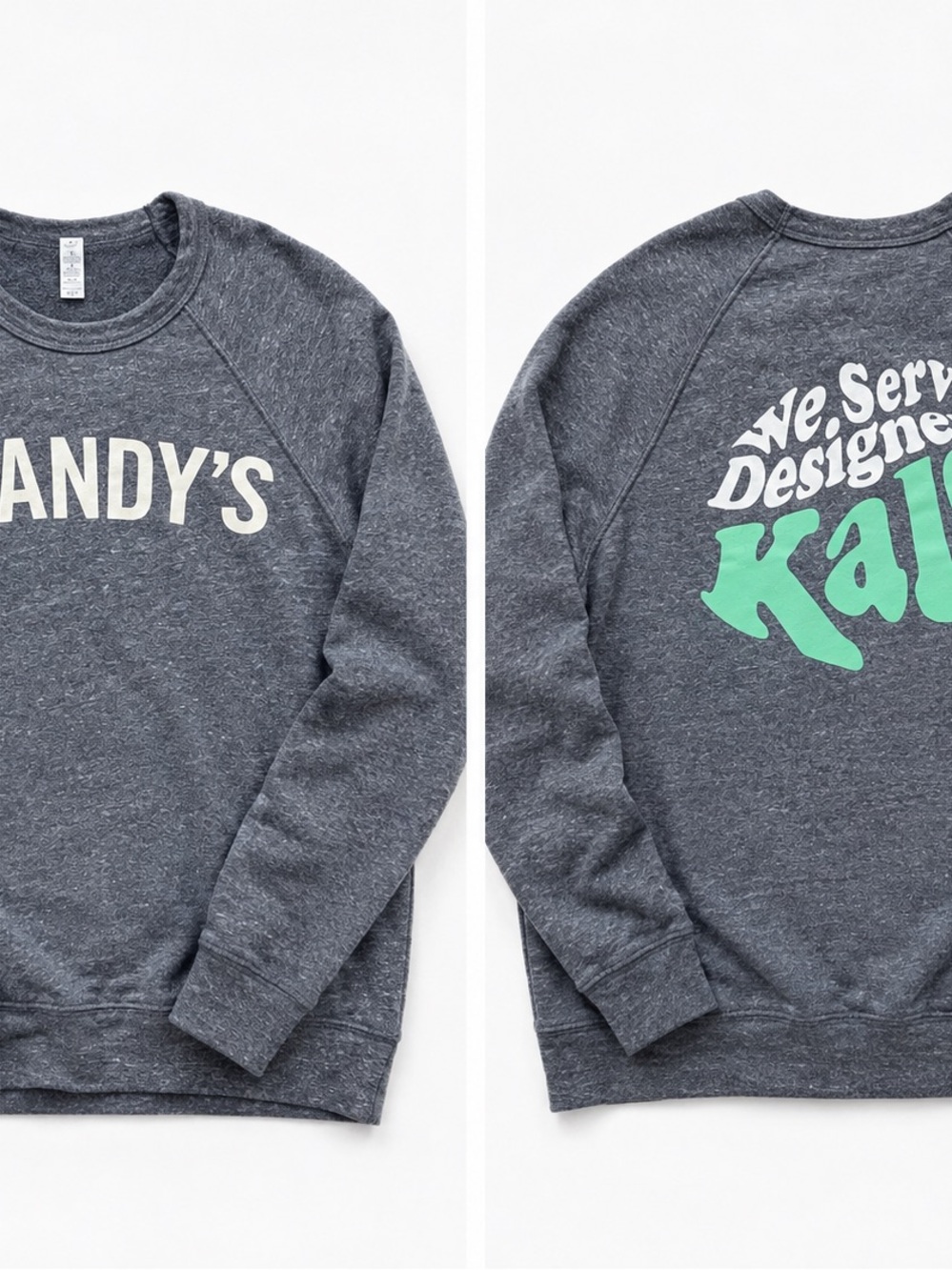 Mandy’s Salads Charcoal Heather Crewneck Sweatshirt